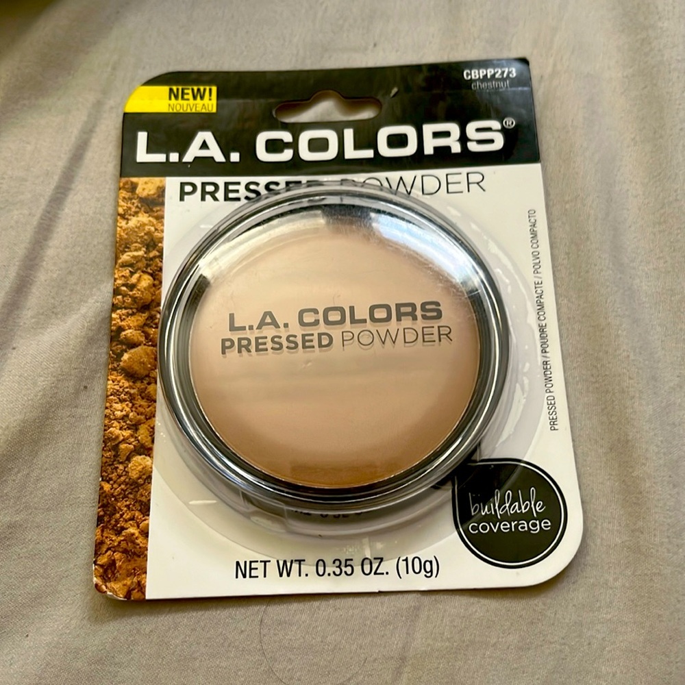 NEW! L.A. Colors Pressed Powder (buildable coverage); shade chestnut